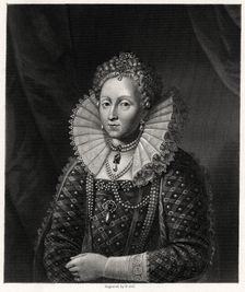 Queen Elizabeth I, 19th century.Artist: W Holl