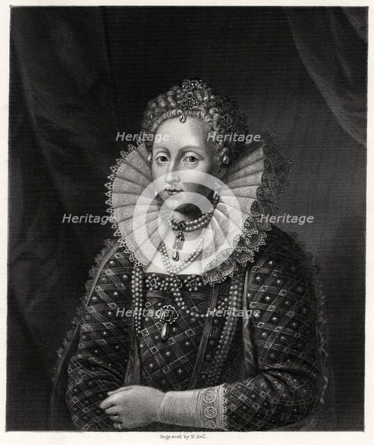 Queen Elizabeth I, 19th century.Artist: W Holl