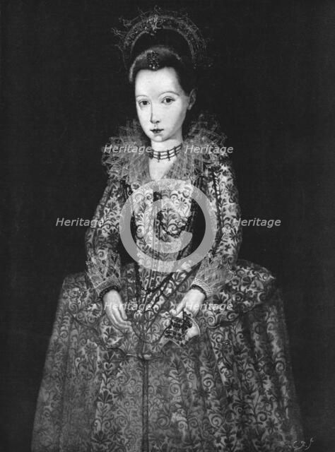 ''Queen Elizabeth I. as a child; from a picture exhibited at the Tudor Exhibition', 1890. Creator: Unknown.