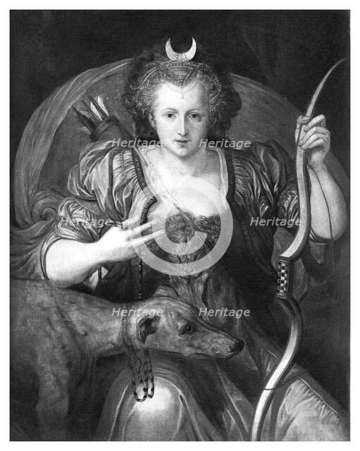 Queen Elizabeth I as Diana, 16th century, (1896).Artist: Cornelius Vroom