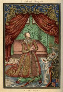 Queen Elizabeth I at prayer, 1569, (1893)