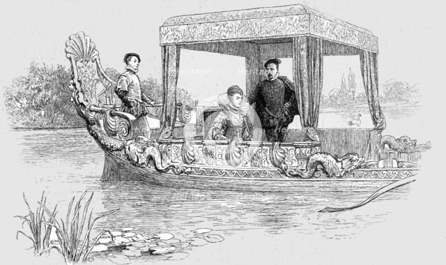 ''Queen Elizabeth I. In her State Barge, c.1560', 1890. Creator: Unknown.