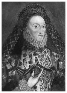 Queen Elizabeth I in old age, 16th century, (1896)