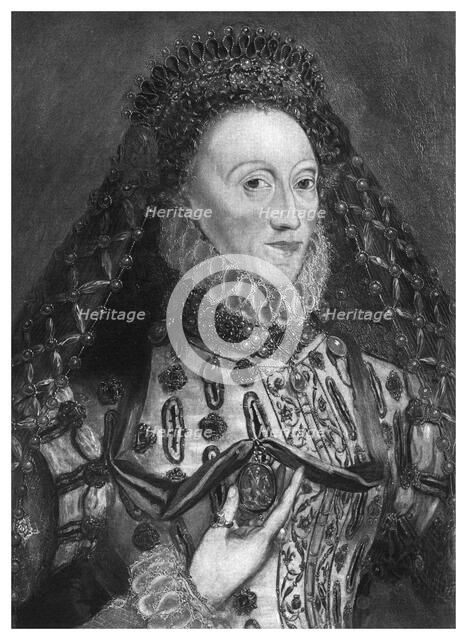Queen Elizabeth I in old age, 16th century, (1896). Artist: Unknown