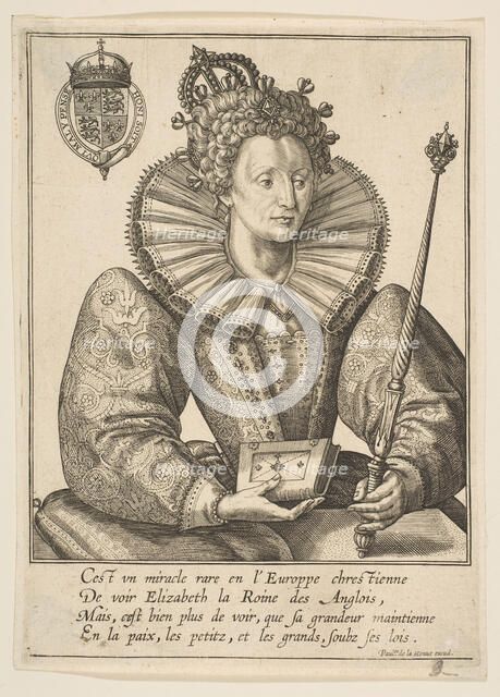 Queen Elizabeth I of England, late 16th-early 17th century. Creator: Attributed to Frans Huys (Netherlandish, 1522-1562).