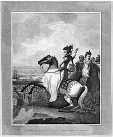 Queen Elizabeth I rallying her troops at Tilbury, 1588, (19th century)