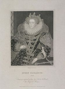 Queen Elizabeth I with an ermine, 1821. Artist: TA Dean