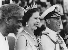 Queen Elizabeth II and Prince Philip visiting Sierra Leone, 1961. Creator: Unknown