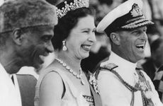 Thumbnail image of Queen Elizabeth II and Prince Philip visiting Sierra Leone, 1961. Creator: Unknown.