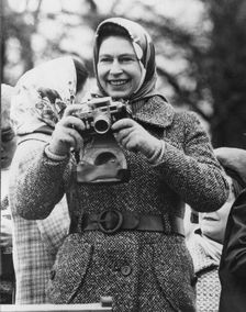 Queen Elizabeth II (b1926) at the three-day Badminton Horse Trials, c1960s