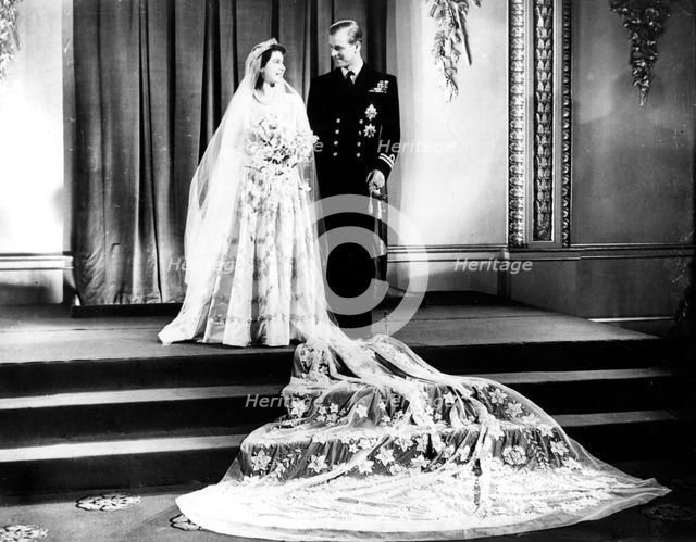 Queen Elizabeth II (b1926) and Prince Philip (b1921), 1947. Creator: Unknown.