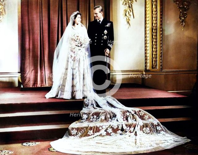 Queen Elizabeth II (b1926) and Prince Philip (b1921), 1947. Creator: Unknown.