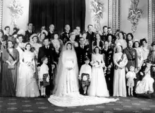 Queen Elizabeth II (b1926), Prince Philip (b1921) and other members of the Royal Family, 1947. Creator: Unknown