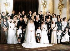 Queen Elizabeth II (b1926), Prince Philip (b1921) and other members of the Royal Family, 1947. Creator: Unknown