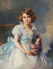 Queen Elizabeth II when Princess Elizabeth of York, 1933. Creator: László, Philip Alexius de (1869-1937)