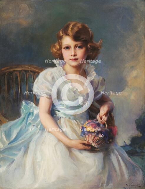 Queen Elizabeth II when Princess Elizabeth of York, 1933. Creator: László, Philip Alexius de (1869-1937).