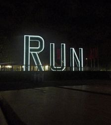 Queen Elizabeth Park, Run sculpture, Waterden Way, Hackney Wick, Hackney, London, 2012. Creator: Simon Inglis