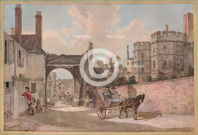 'Queen Elizabeth's Gateway, Windsor Castle', c1780. Artist: Paul Sandby.