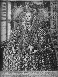 Queen Elizabeth Standing in a Room with a Lattice Window c1592 (1903). Artist: William Rogers