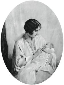 Queen Elizabeth with Princess Elizabeth in 1926, (1937). Creator: John Saint-Helier Lander
