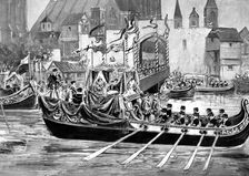 Queen Elizabeth's river coronation procession, London, 1558 (c1905)