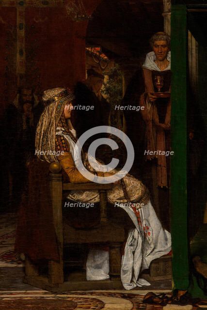 Queen Fredegonda at the Death-Bed of Bishop Praetextatus, 1864. Creator: Alma-Tadema, Sir Lawrence (1836-1912).