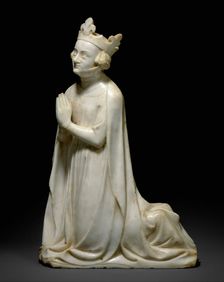 Queen, from a group of Donor Figures including a King, Queen, and Prince, French, ca. 1350. Creator: Unknown