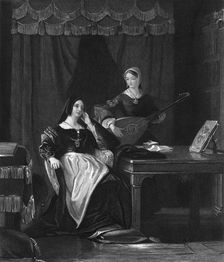 Queen Katherine, Queen Consort of Henry VIII of England, (19th century).Artist: Charles W Sharpe