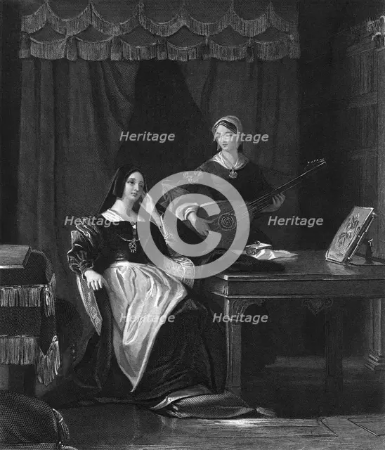 Queen Katherine, Queen Consort of Henry VIII of England, (19th century).Artist: Charles W Sharpe