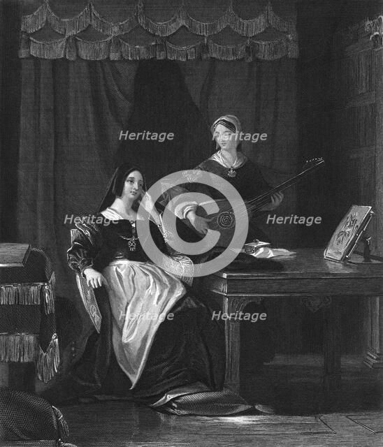 Queen Katherine, Queen Consort of Henry VIII of England, (19th century).Artist: Charles W Sharpe