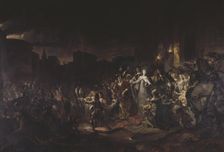 Queen Hedvig Eleonora outside the church gate. Creator: Unknown