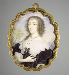 Queen Henrietta Maria, c1635. Creator: John Hoskins I