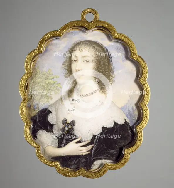 Queen Henrietta Maria, c1635. Creator: John Hoskins I.