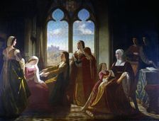 Queen Isabella chairing the education of their children