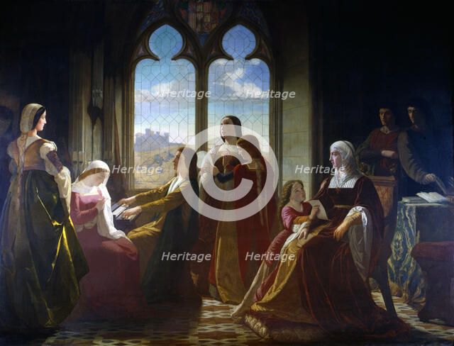 Queen Isabella chairing the education of their children.