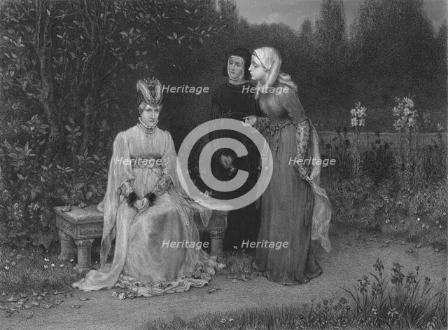 'Queen Isabella and Her Ladies (King Richard II)', c1870. Artist: T Sherratt.