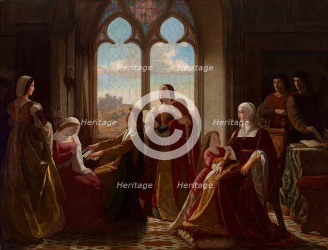 Queen Isabella the Catholic Overseeing Her Children's Education, c1864. Creator: Isidoro Santos Lozano Sirgo.
