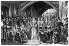 Queen Jane's entrance into the Tower, 1553 (1840). Artist: George Cruikshank