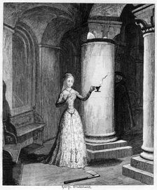 Queen Jane's first night in the Tower, 1553 (1840). Artist: George Cruikshank