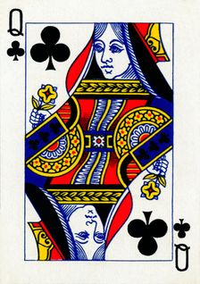 Queen of Clubs from a deck of Goodall & Son Ltd. playing cards, c1940