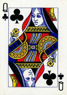 Queen of Clubs from a deck of Goodall & Son Ltd. playing cards, c1940