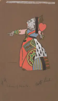 Queen of Hearts (costume design for Alice-in-Wonderland). Creator: William Penhallow Henderson