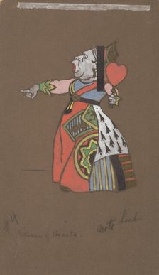 Queen of Hearts (costume design for Alice-in-Wonderland). Creator: William Penhallow Henderson