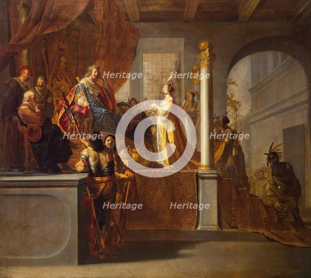 Queen of Sheba before Solomon, 1640. Creator: Nikolaus Knüpfer.