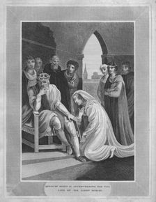Queen of Richard II. Interceeding for the Life of Sir Simon Burley 1838