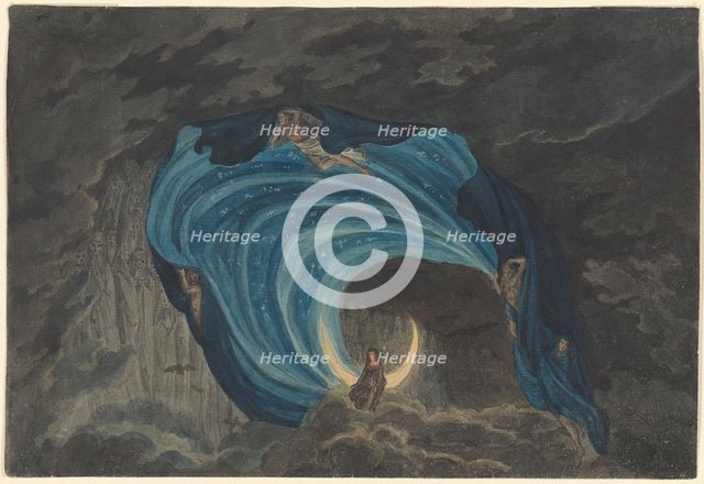 Queen of the Night Scene. Stage design for the opera Die Zauberflöte by Wolfgang Amadeus Mozart, 181
