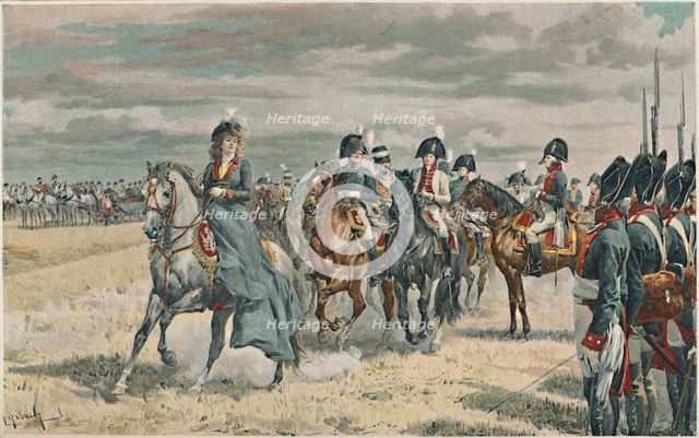 'Queen Louisa Reviewing the Prussian Army', 1896. Artist: Unknown.