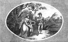 Queen Margaret presenting her son to a robber for protection. Artist: Morris