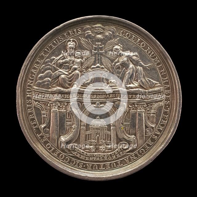 Queen Maria Theresa of Austria Kneeling in front of the Virgin while Receiving the Hungarians' Oath  Creator: Joseph Wellisch.