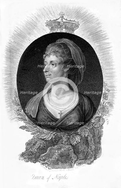 Queen Marie Caroline of Naples, 1807.Artist: V Hood